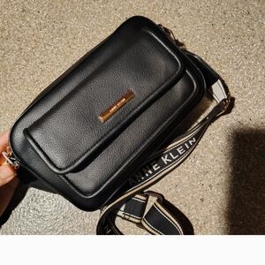 Anne Klein Black Belt Bag for Men
